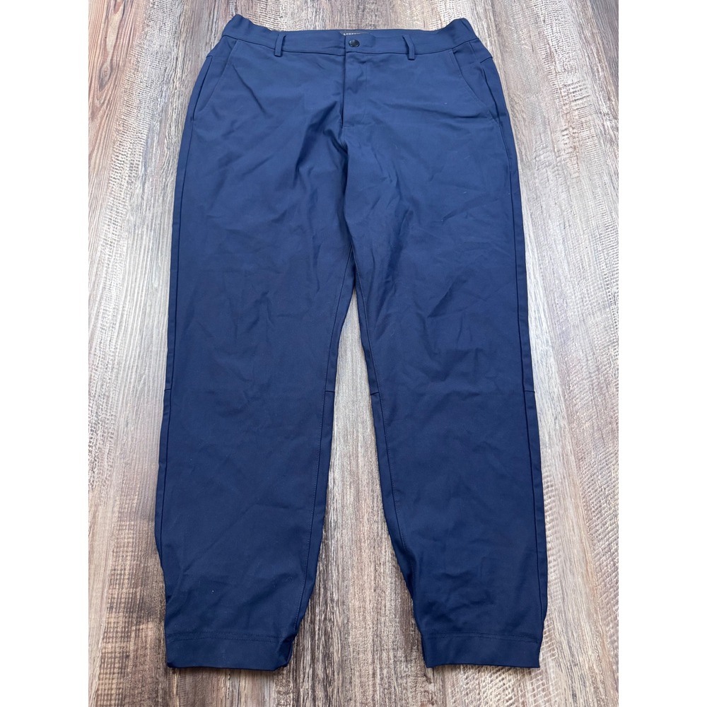 Legend Timeless Staples Mens Navy Blue 100% Wool Jogger Trousers Size 34